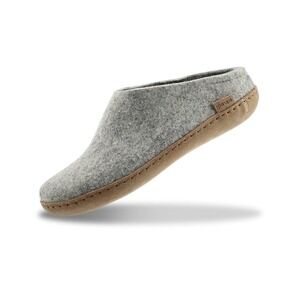 Glerups Grey Leather Sole Felt Slippers Shoes Size 6.5 US New in Box